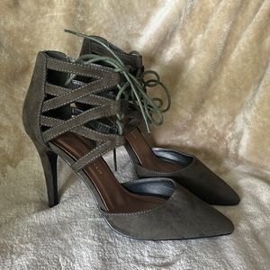 Atmosphere Women’s Olive Green Lace Up Heels